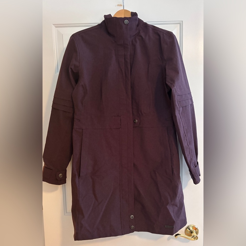 Merrell Purple Trench Coat Elegant Structured Design
